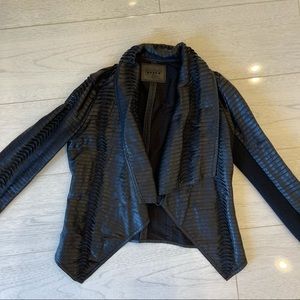 Blank NYC Leather Draped Moto Jacket